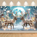 Axyaa Christmas Reindeer Hanging Cloth for Home Party Decoration