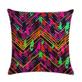 Axyaa Geometric Linen Pillowcase - Graffiti Style Decorative Cushion Cover