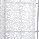 Axyaa Modern Jacquard Curtain Set for Living Room - White Sheer Window Treatment