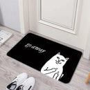 Axyaa Cat Print Door Mat Non-Slip Absorbent Kitchen Bathroom Rug