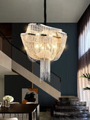 Axyaa Modern Tassels Chandelier | Iron Chain Hanging Light for Home LED