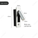 Axyaa LED Adjustable Angle Reading Wall Lamp with Switch for Bedroom Atmosphere