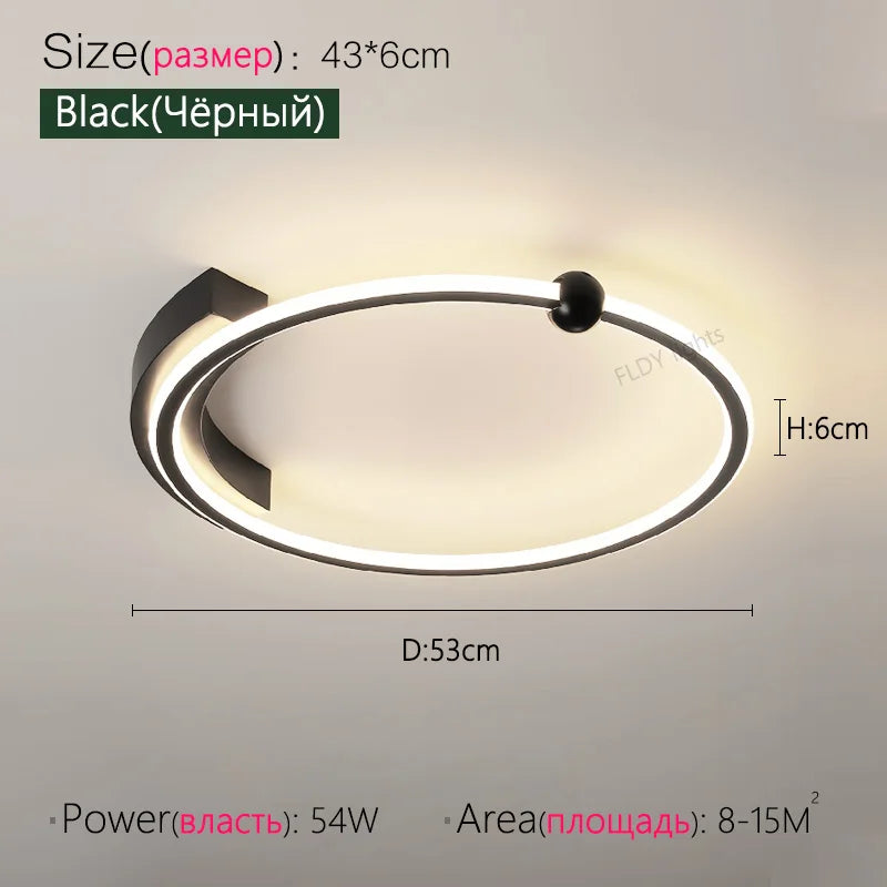 Axaya Modern LED Ceiling Light | Remote Controlled Dimming Lamps
