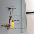 Axyaa Clear Glass LED Wall Lamp Modern Crystal Light for Living Room