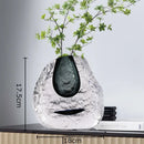 Axyaa Gradient Glazed Glass Vase Hydroponics Flower Pots Modern Home Decor