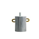 Axyaa Black White Dots Geometric Ceramic Vase Home Decor Ornament