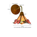Axyaa Glass LED Wall Sconce: Colorful, Pull Chain Switch, Copper Finish