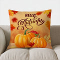 Axyaa Autumn Leaves & Pumpkin Pillow Cover - Sofa Bedroom Car Cushion Cover