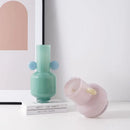 Axyaa Stained Glass Vase with Floral Arrangement Ears Bouquet Holder