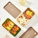 Axyaa Large Capacity Double-Layer Lunch Box with Tableware - Heatable Bento Box