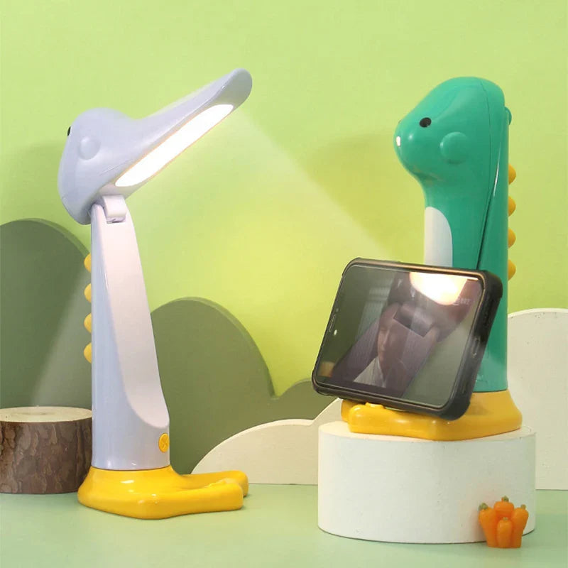 Axya Dinosaur LED Night Light for Kids, Rechargeable Table Lamp with Touch Switch