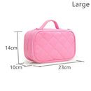 Axyaa Double-Layer Waterproof Cosmetic Bag for Travel & Storage