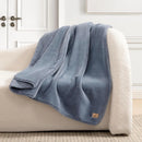 Axyaa Whitecap Plush Throw Blanket: Lightweight Luxury Fleece for Cozy Home Decor