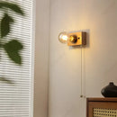 Axyaa Retro Japanese LED Walnut Wall Lamp for Home Lighting