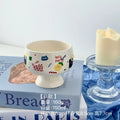 Axyaa Cream Wind Ceramic Ice Cream Dessert Bowl - Cute & Cartoon-Inspired