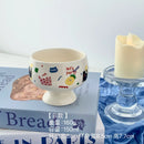 Axyaa Cream Wind Ceramic Ice Cream Dessert Bowl - Cute & Cartoon-Inspired