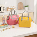 Axyaa Candy Color Nylon Tote Lunch Cooler Bag with Multiple Pockets