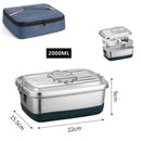 Axyaa Stainless Steel 304 Lunch Box Set - Leak-Proof Bento Box for Adults & Students