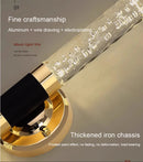 Axyaa Crystal Rod LED Wall Light: Modern Bedroom Living Room Lamp for Aisle & Corridor