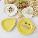 Axyaa Matte Cheese Plate - Pure White Ceramic, Cute Breakfast Bread Plate