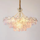 Axyaa Crystal Snow Petals Chandelier: Modern French Luxury for Living Room, Bedroom & Hall
