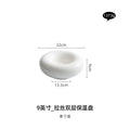 Axyaa White Ceramic Insulation Plate for Cold Dishes - Household Tableware