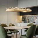 Axyaa LED Crystal Pendant Chandelier for Living Room, Dining, Bedroom & Hall