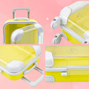 Axyaa Mini Clear Suitcase Storage Box for Candy, Jewelry & False Eyelashes