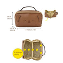 Axyaa Cute Bear Makeup Bag with Multi-Compartment Storage