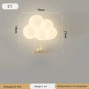 Axyaa Cloud Wall Lamps Cream Style Cartoon Kids Bedroom Lighting Fixtures