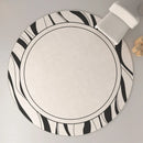 Axyaa Soft Plush Round Rug: Minimalist Nordic Style Cream Living Room Carpet