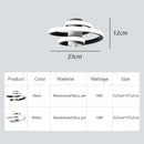 Axyaa Spiral LED Ceiling Light for Home Decor, Black/White, Modern Lighting Fixtures