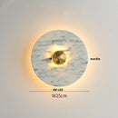 Axyaa Marble LED Wall Sconce Round Indoor Lamp for Home Decor