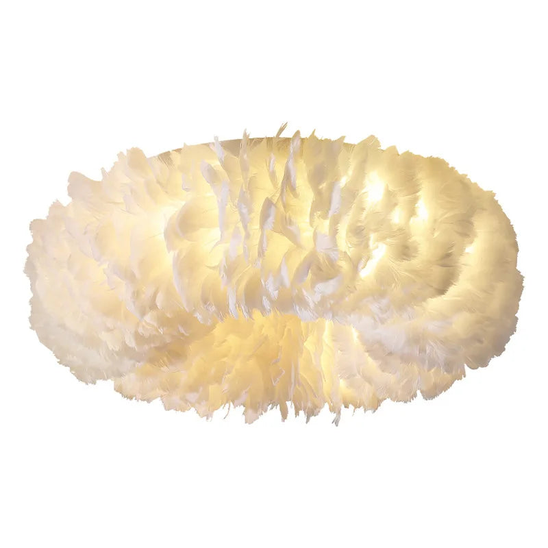 Axya LED Feather Ceiling Light: Nordic Design for Cozy Spaces