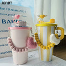 Axyaa Plush Woven Cup Sleeve with Hand-held Lanyard for 6-10cm Cup - Thermo Accessories