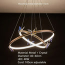 Axyaa Colorful Crystal Butterfly LED Ceiling Lamp Chandelier for Home & Restaurant
