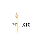 Axyaa Gold Flatware Set - 10Pcs Stainless Steel Dinnerware Cutlery Silverware