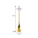 Axyaa Stainless Steel Christmas Dessert Set - Creative Cartoon Cutlery