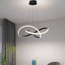 Axyaa Adjustable LED Dining Chandelier Ring Pendant Lights for Modern Home Decor