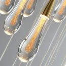 Axyaa Crystal Meteor Shower Pendant Lights: Nordic Postmodern LED Luxury Lamp