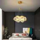Axyaa Glass Ball LED Chandeliers for Modern Living Rooms, Bedrooms, and Dining Rooms