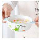 Axyaa Dinosaur Ceramic Children's Bowl - High Temperature Resistant, Cute & Versatile
