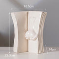 Axyaa Abstract Man Face Vase Book Stand & Desktop Storage Rack