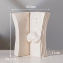 Axyaa Abstract Man Face Vase Book Stand & Desktop Storage Rack