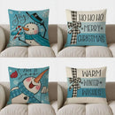 Axyaa Joyful Snowman Candy Cane Pillow Cover