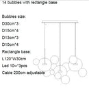 Axyaa Nordic Glass Chandelier: Mickey Bubble Ball Pendant Lamp for Home Decor
