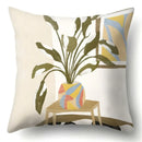 Axyaa Floral Landscape Painting Cushion Cover 45x45CM Home Decor Pillowcase