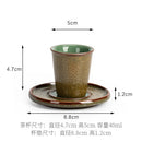 Axyaa Iced Ceramic Teacups Set - 40ML Ceramic Espresso Cups and Saucers Home Tea Set