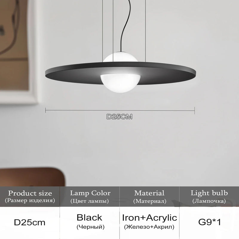 Axyaa Planet Shape LED Pendant Light for Dining, Study, Kitchen, and Restaurant