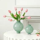 Marble Pattern Glass Vase by Axyaa for Home Decor and Flower Arrangements